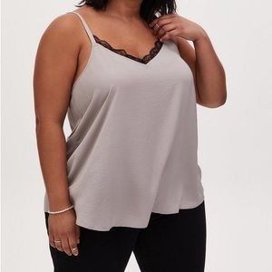 Sophie Satin Lace Trim Swing Cami